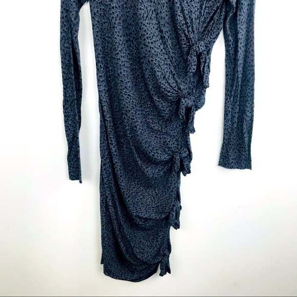 Gryphon New York Winter Knot Animal Print Fitted Bodycon Women midi Dress S - Picture 6 of 9